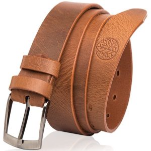 Pasek skórzany BETLEWSKI LIC30 w pudełku - camel