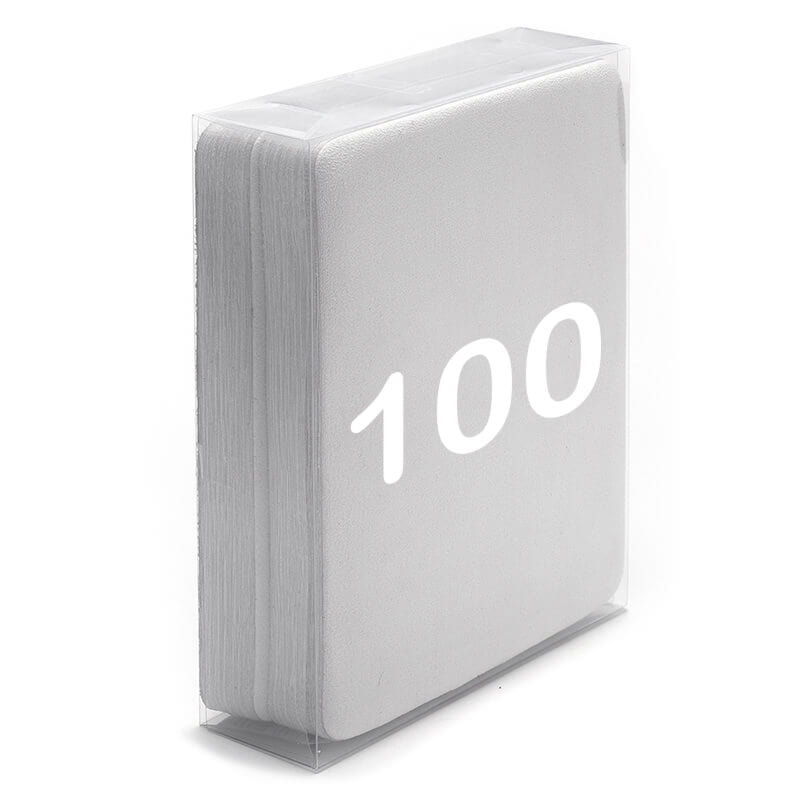 100x Ściereczka do czyszczenia i pielęgnacji okularów z Mikrofibry 17,5 x 14,5 Szara