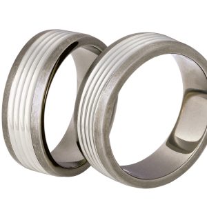 Obrączka z tytanu i srebra SWTS-80/7-m