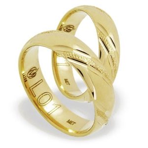 Obrączka z żółtego złota ŁL-01Z-light-m