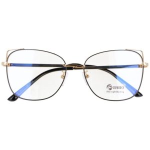 Okulary kocie do komputera damskie z filtrem BLUE Light zerówki 2573