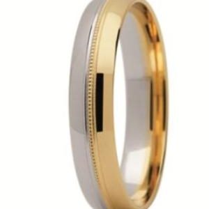 Obrączka z żółtego i białego złota ST-253ZB-m