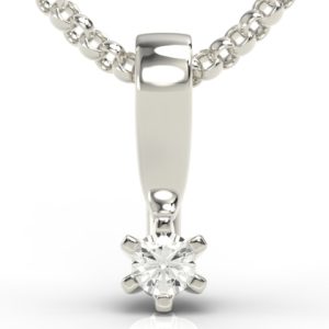 Wisiorek z białego złota z brylantem LPW-8010B