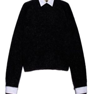 SWETER Z ODPINANYM KOŁNIERZEM I MANKIETAMI "MADDY"