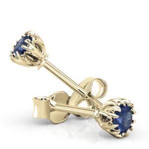Kolczyki z żółtego złota z szafirami BPK-2120Z