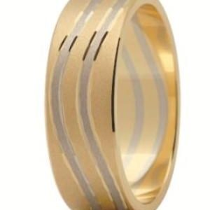 Obrączka z żółtego i białego złota ST-153ZB-k