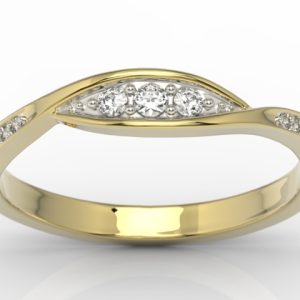 Pierścionek z żółtego złota z brylantami AP-97Z-R