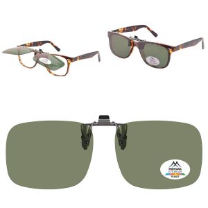 Nakładki przeciwsłoneczne polaryzacyjne na okulary korekcyjne C8A zielone