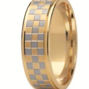 Obrączka z żółtego i białego złota ST-80ZB-m