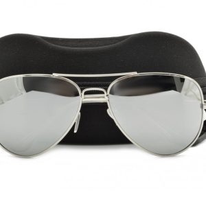 Srebrne Pilotki Polaryzacyjne przeciwsłoneczne aviator Lustrzanki STP17
