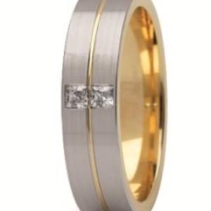 Obrączka z żółtego i białego złota ST-245ZB-m