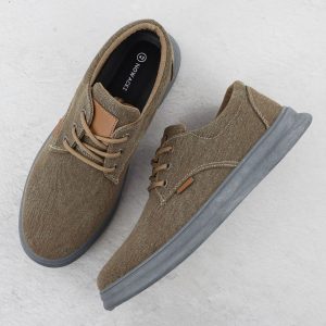 Półbuty męskie casual tekstylne brązowe Nowacki 1059-H