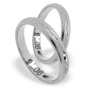 Obrączka z białego złota ŁL-08B-light-m