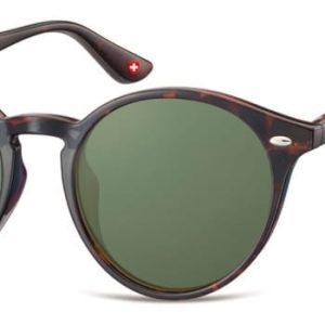 Okulary okrągłe brązowe (panterka) lenonki S20C