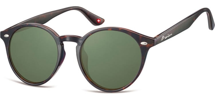 Okulary okrągłe brązowe (panterka) lenonki S20C