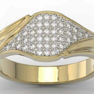 Pierścionek z żółtego złota z diamentami AP-93Z-R