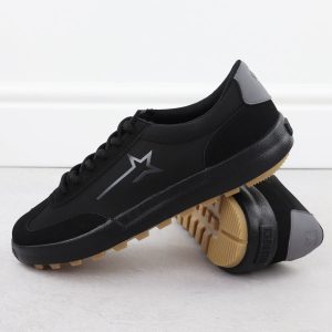 Półbuty sportowe męskie trampki czarne Big Star NN174118