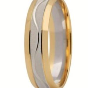 Obrączka z żółtego i białego złota ST-234ZB-m