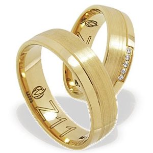 Obrączka z żółtego złota ŁZ-11Z-EXTRA light-k