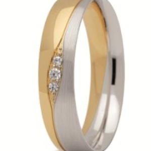 Obrączka z żółtego i białego złota ST-275ZB-k