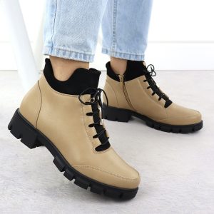 Botki damskie beżowe Jezzi RMR23123