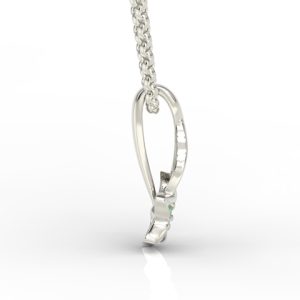 Wisiorek z białego złota ze szmaragdem BPW-15B