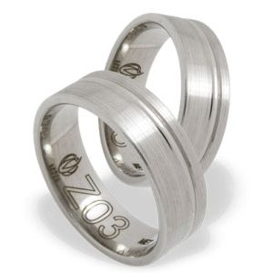 Obrączka z białego złota palladowego ŁZ-03Z-EXTRA light-k