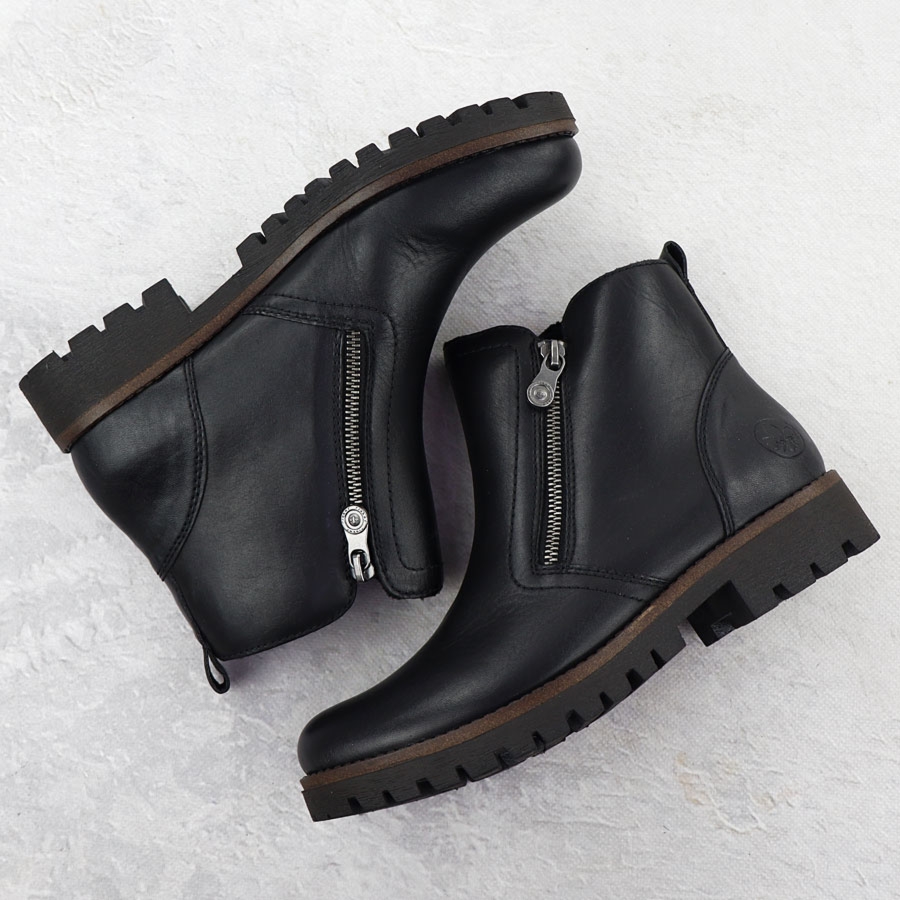 Skórzane botki damskie workery czarne Rieker 78556-00
