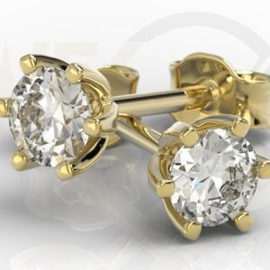 Zestaw: pierścionek, kolczyki i wisiorek z żółtego i białego złota z brylantami LP-8027ZB-ZEST - 1,08 ct