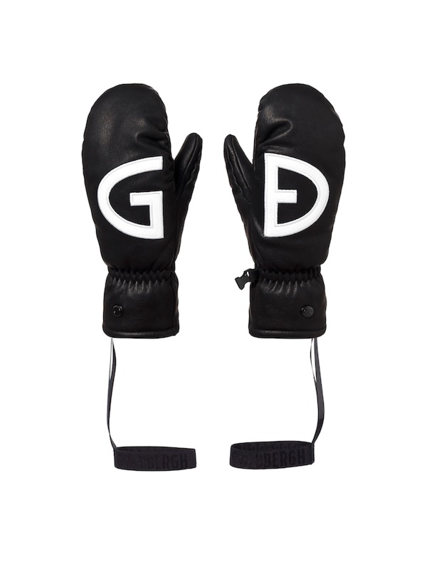 SKÓRZANE RĘKAWICE Z LOGO "BELLO"