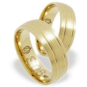 Obrączka z żółtego złota ŁS-06Z-k