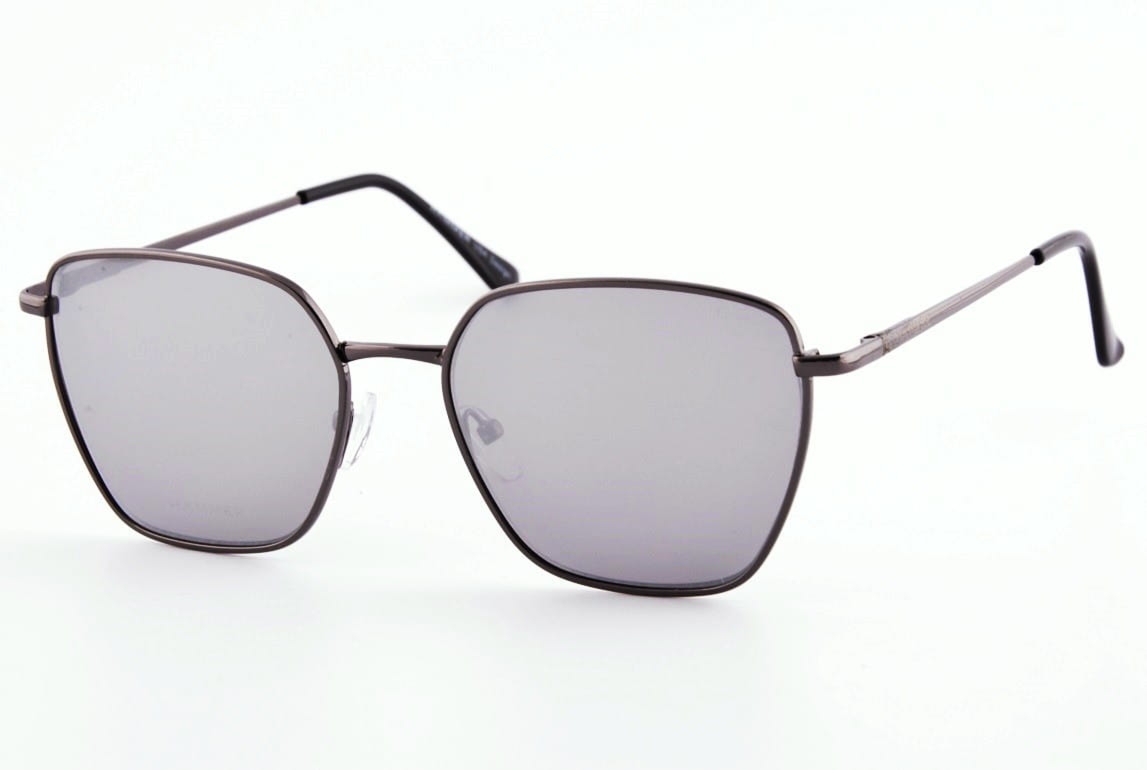 Klasyczne okulary przeciwsłoneczne metalowe srebrne lustra hm-1585 z fleksami