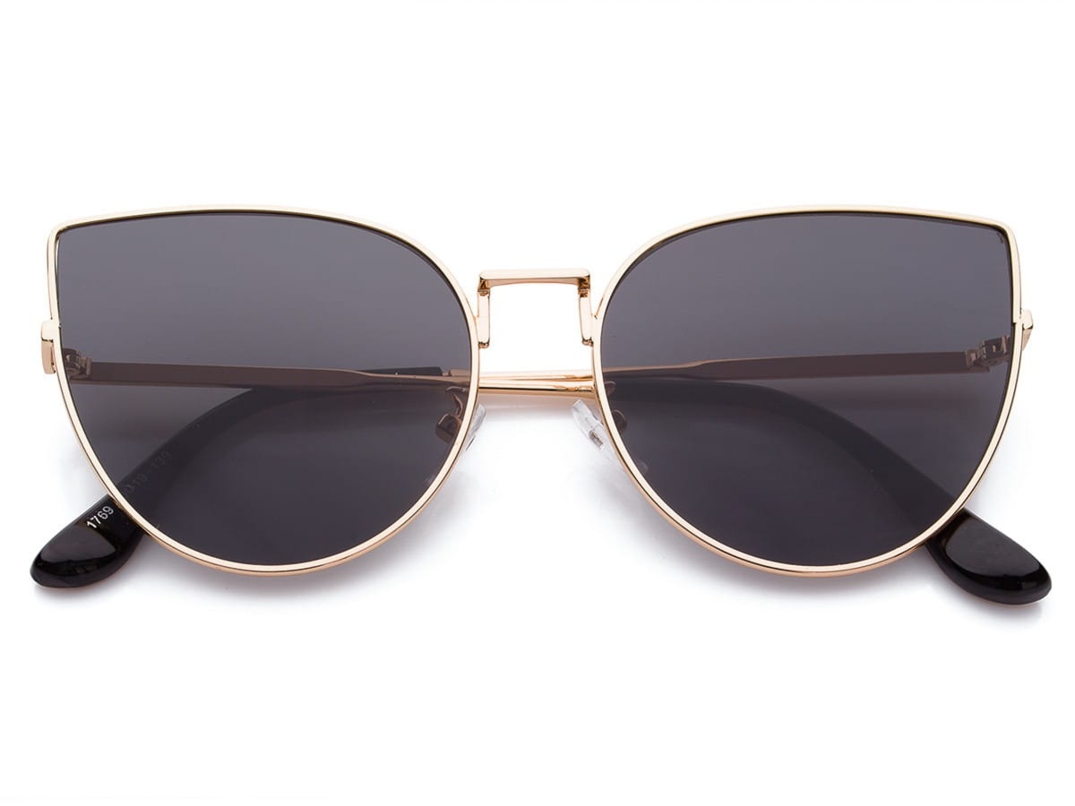 Okulary przeciwsłoneczne Kocie oczy damskie czarne 1999