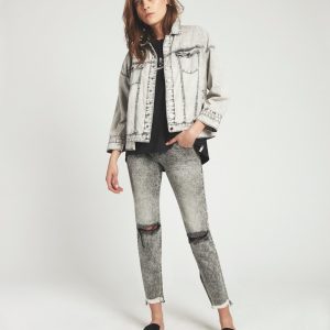 ONETEASPOON JEANSY GREY SOCIETY FREEBIRDS