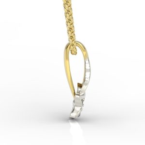 Wisiorek z żółtego i białego złota z brylantem BPW-15ZB