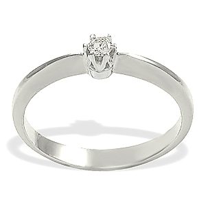Pierścionek zaręczynowy z białego złota z diamentem 0,06 ct wzór AP-1006B