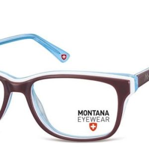 Okulary oprawki korekcyjne, optyczne nerd Montana MA81G brazowo-niebieskie