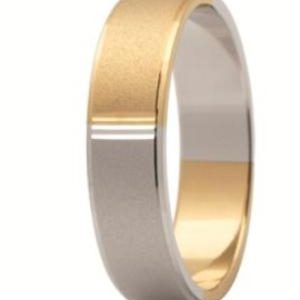 Obrączka z żółtego i białego złota ST-174ZB-m