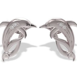 Kolczyki z białego złota LPK-28B
