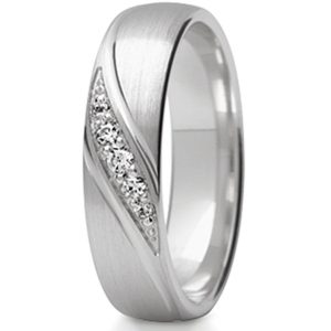 Obrączka z białego złota ST-284B-m