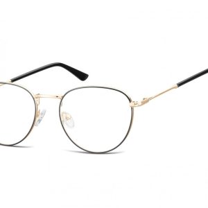 Okulary oprawki owalne Lenonki optyczne 920a złoto-czarne