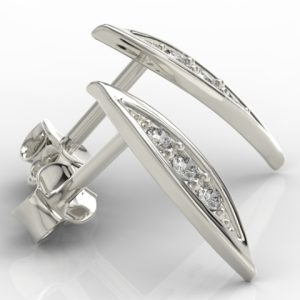 Kolczyki z białego złota z brylantami APK-97B