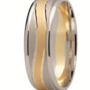 Obrączka z żółtego i białego złota ST-176ZB-k