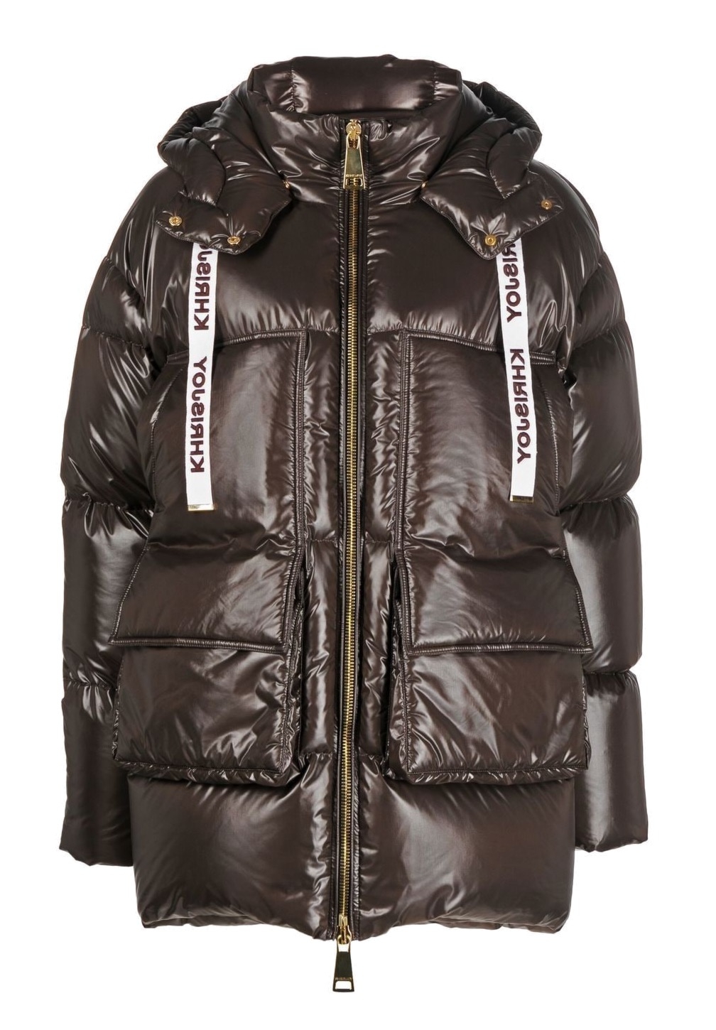 KURTKA PUCHOWA Z LOGO "NEW FAVORITE"