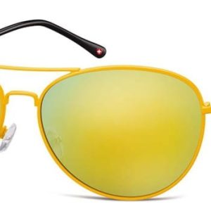 Zolte Aviatory okulary lustrzanki MS95G