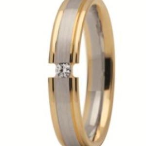 Obrączka z żółtego i białego złota ST-266ZB-m