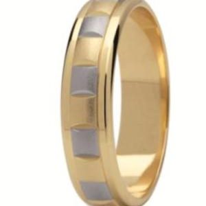 Obrączka z żółtego i białego złota ST-91ZB-m