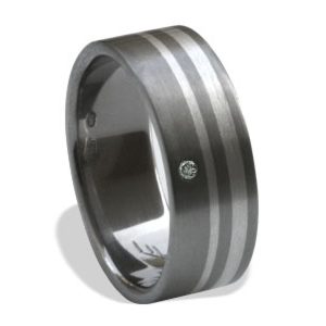 Hadryś "Zebra z brylantem" 0,02 ct H/Si