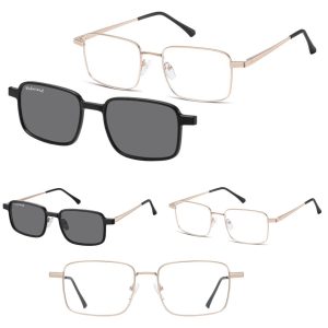 Okulary pod korekcję z polaryzacyjną nakładką przeciwsłoneczną CLIP-MC93-1 złote