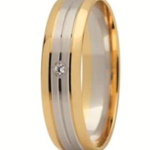 Obrączka z żółtego i białego złota ST-240ZB-k